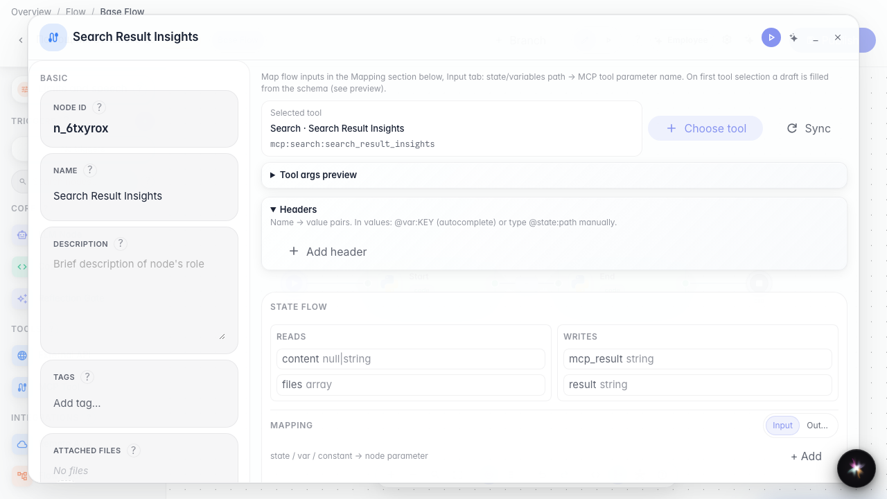 Review the MCP node settings