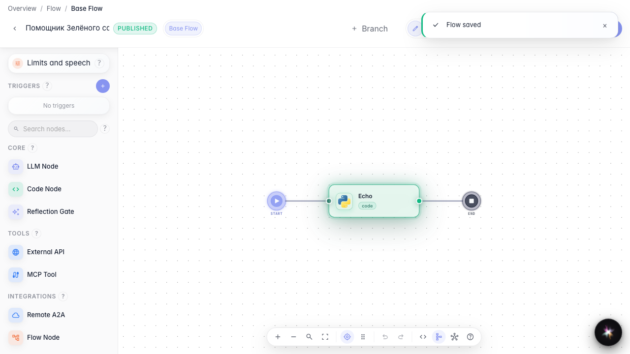 Publish the graph with code