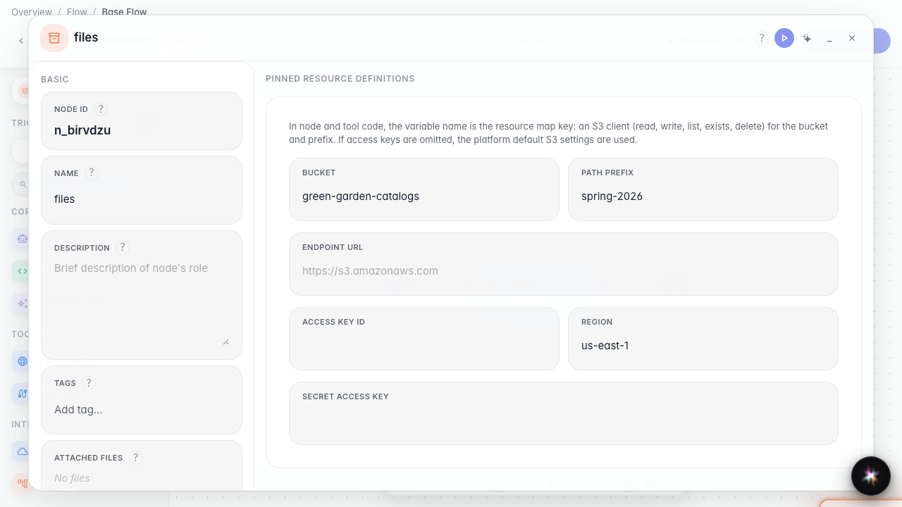 Configure the catalog storage