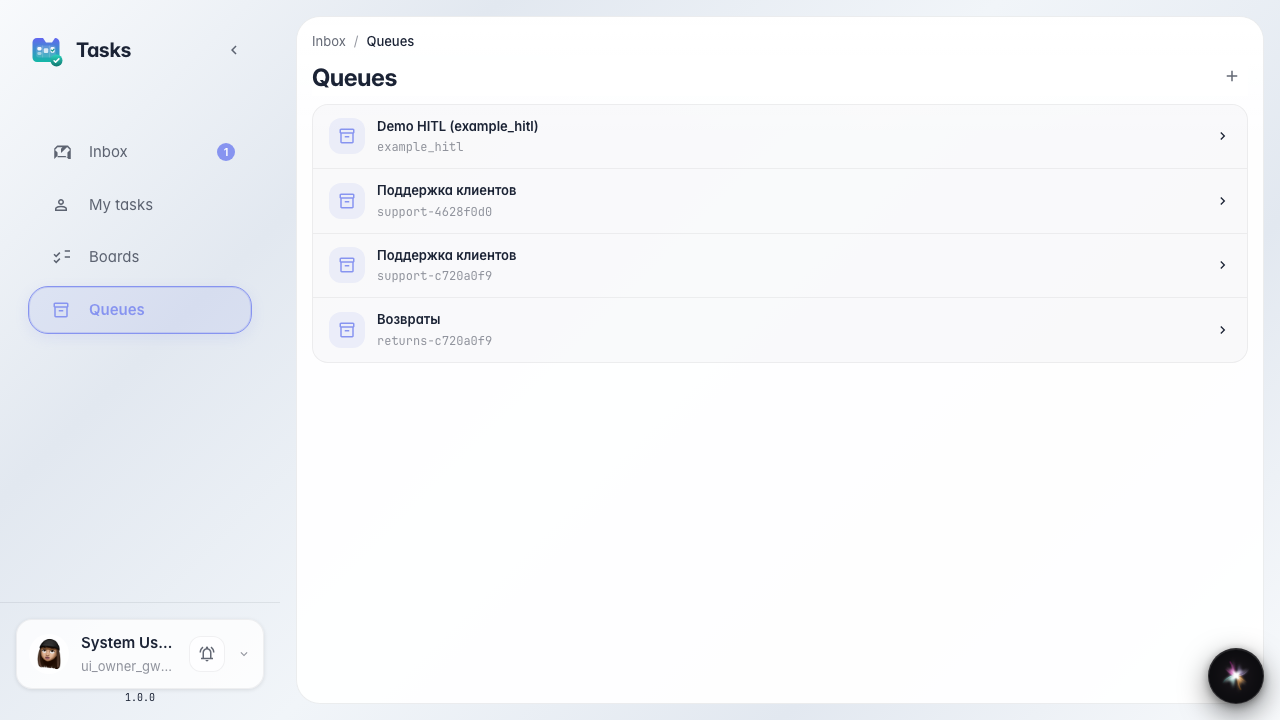 Create support and returns queues